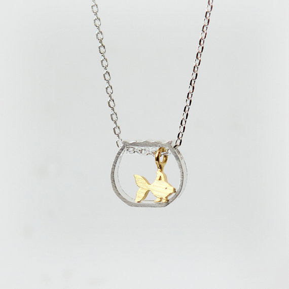 Goldfish bowl clearance necklace