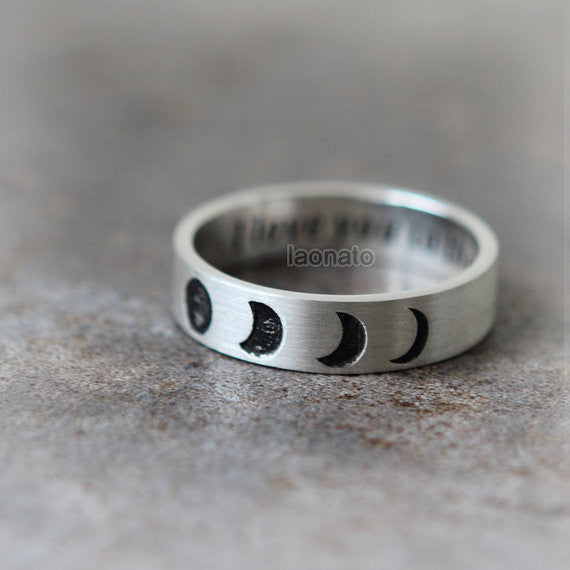 Sun and Moon Ring in sterling silver, Couple Rings - Custom Personaliz –  LAONATO