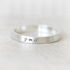 Infinity and Initials engraved ring in sterling silver